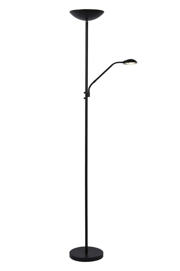 Lucide ZENITH dimbare LED-leesvloerlamp zwart