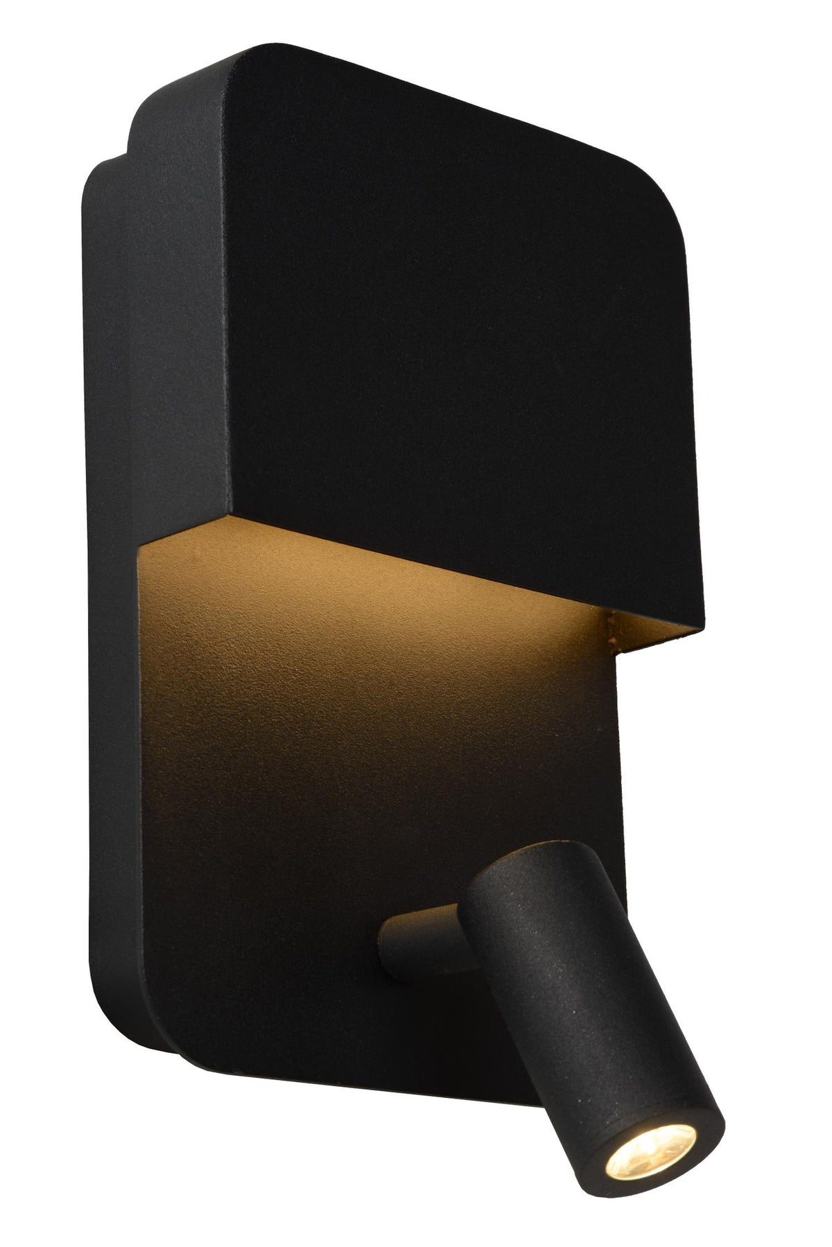 Lucide BOXER LED-nachtlampje met USB-poort, zwart