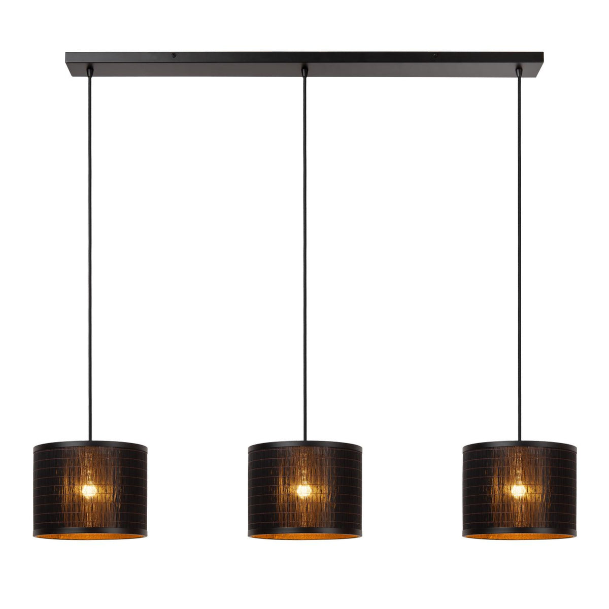 Lucide TAGALOG hanglamp Ø 40 cm, 3 × E27, zwart