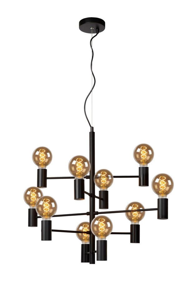 Lucide LEANNE hanglamp Ø 65 cm, 10 × E27, zwart