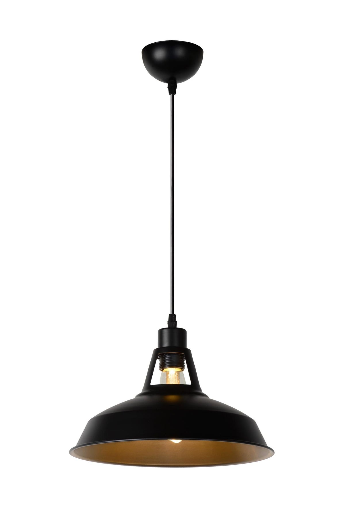 Lucide BRASSY-BIS hanglamp Ø 31 cm, E27, zwart