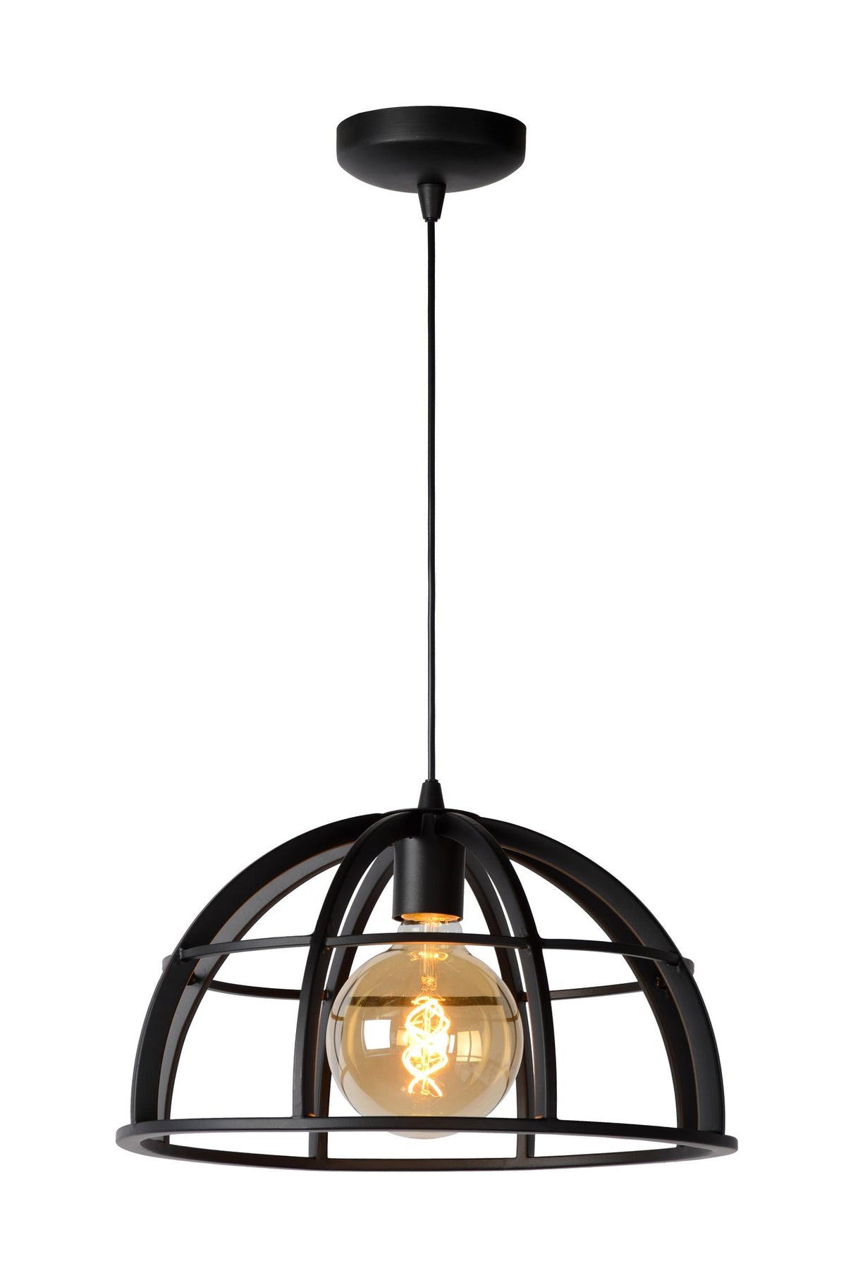 Lucide DIKRA hanglamp Ø 40 cm, E27, zwart