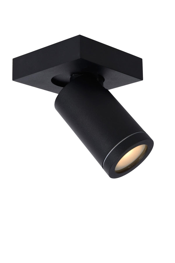 Lucide TAYLOR dimbare LED-plafondspot voor de badkamer GU10, 5 W, IP44, 2200–3000 K, zwart