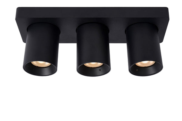 Lucide NIGEL dimbare LED-plafondspot 3 × GU10, 3 × 5 W, 2200–3000 K, zwart