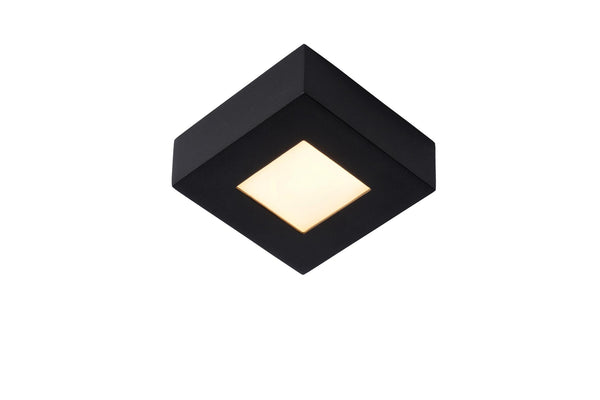 Lucide BRICE-LED dimbare LED-plafondlamp voor de badkamer 8 W, IP44, zwart