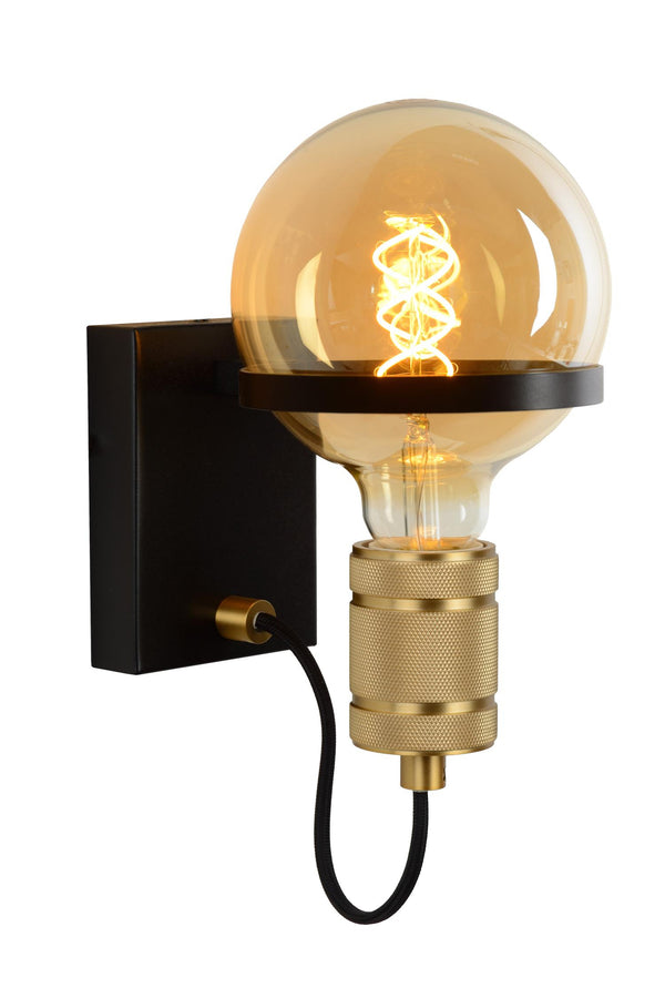 Lucide OTTELIEN wandlamp Ø 17,7 cm, E27, zwart