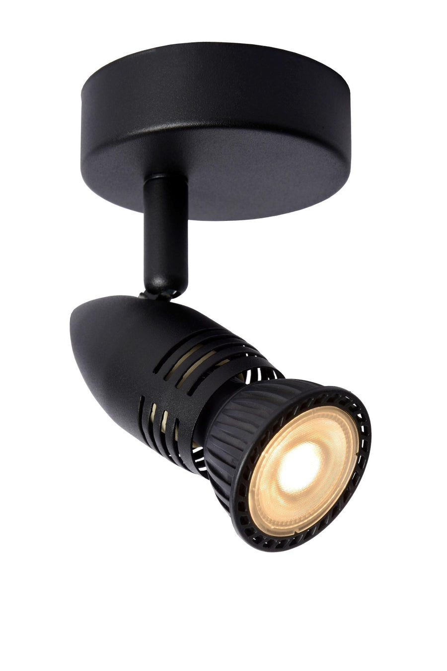 Lucide CARO plafondspot Ø 9 cm, GU10, zwart