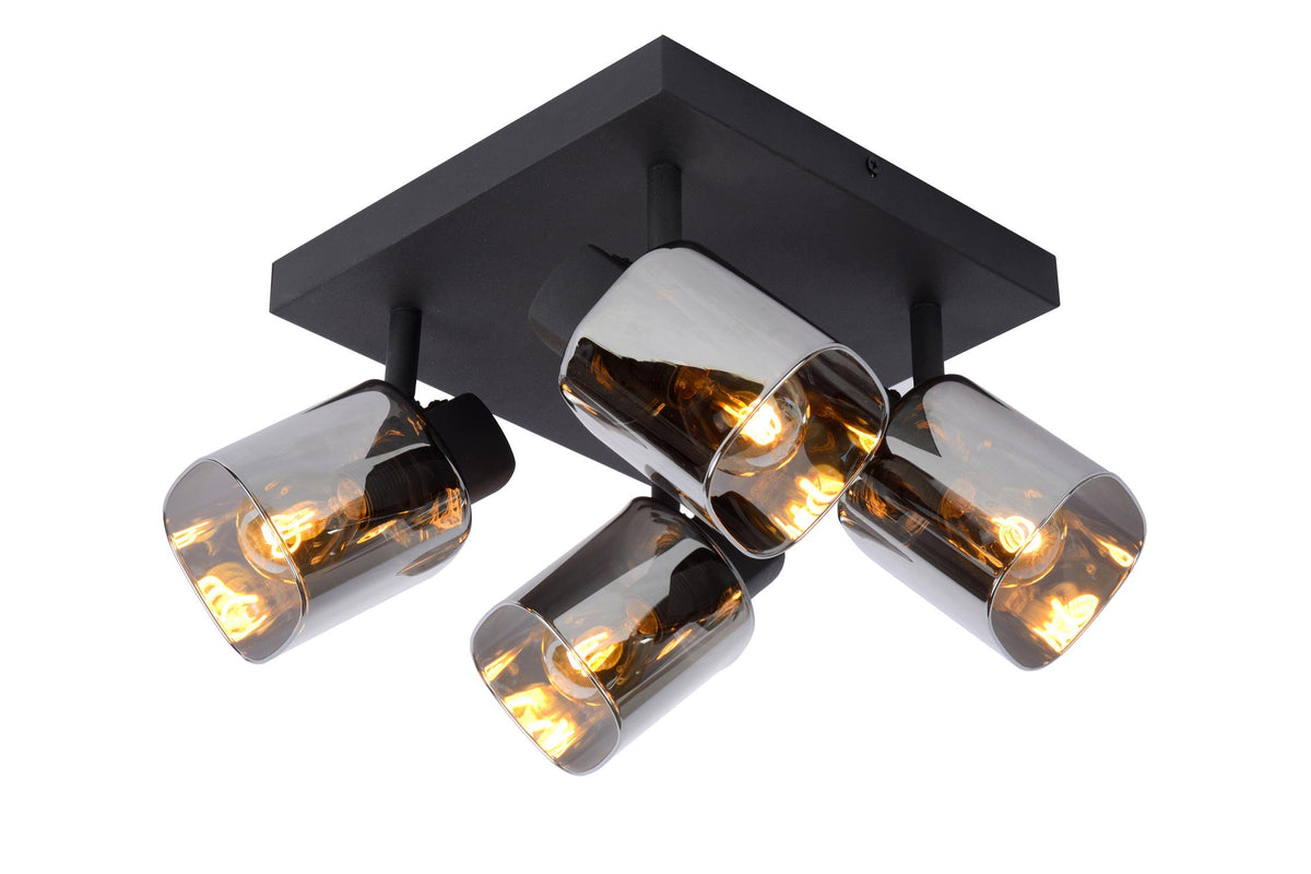 Lucide ALION plafondspot 4 × E14, zwart