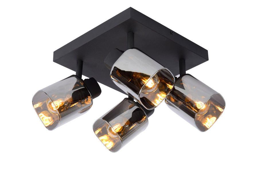 Lucide ALION plafondspot 4 × E14, zwart