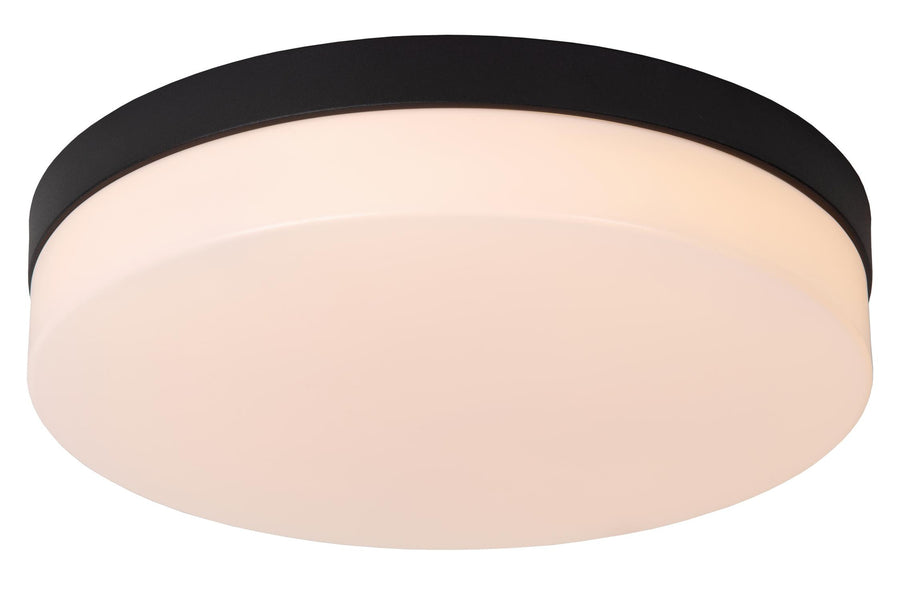 Lucide BISKIT LED-plafondlamp voor de badkamer met bewegingssensor Ø 34,5 cm, 24 W, IP44, zwart