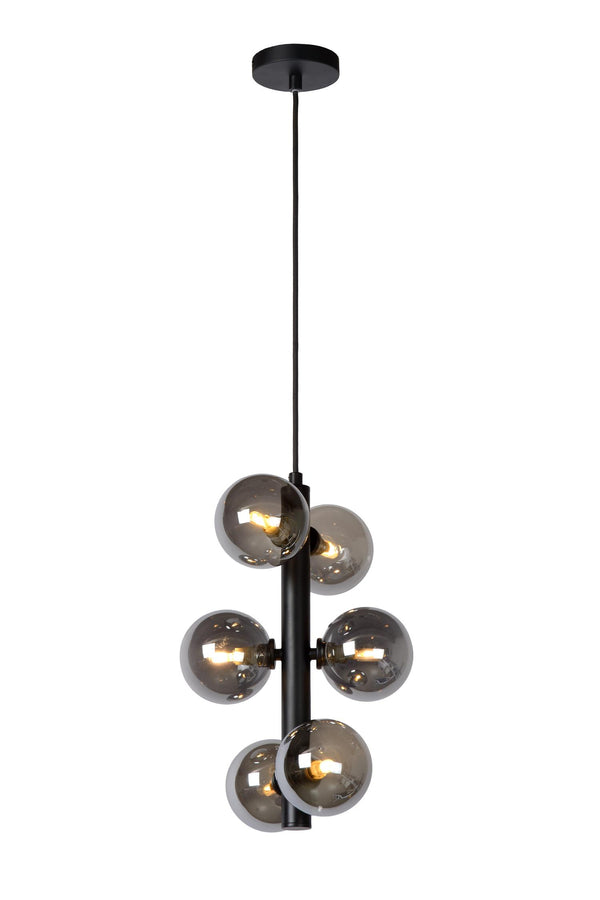 Lucide TYCHO hanglamp Ø 25,5 cm, 6 × G9, zwart