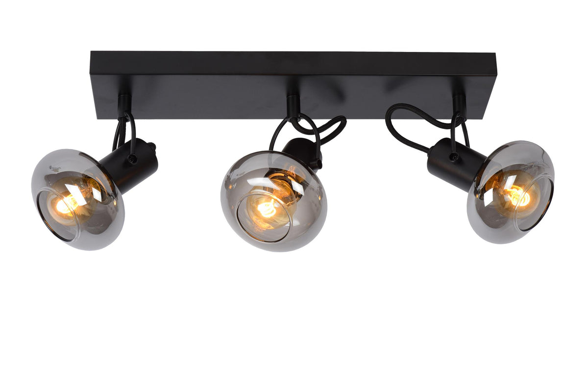 Lucide MADEE plafondspot 3 × E14, zwart