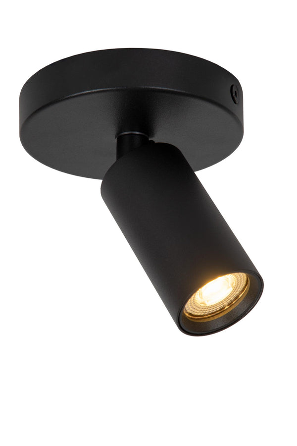 Lucide RITMO plafondspot Ø 10 cm, GU10, zwart