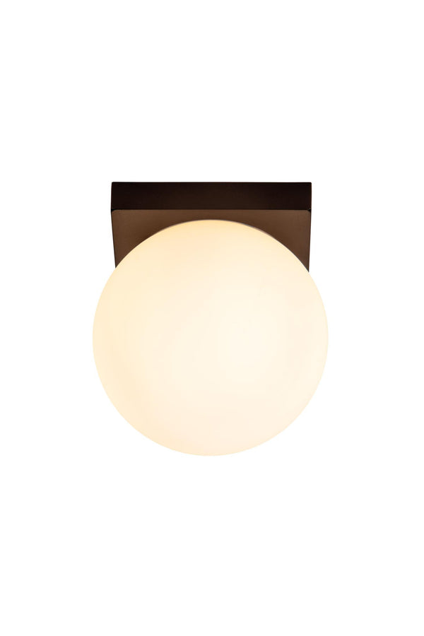 Lucide TASSA dimbare LED-plafondlamp voor de badkamer Ø 13,5 cm, 12 W, IP40, 1800–3000 K, zwart
