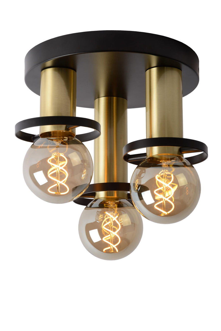 Lucide ANAKA plafondlamp Ø 30 cm, 3 × E27, zwart