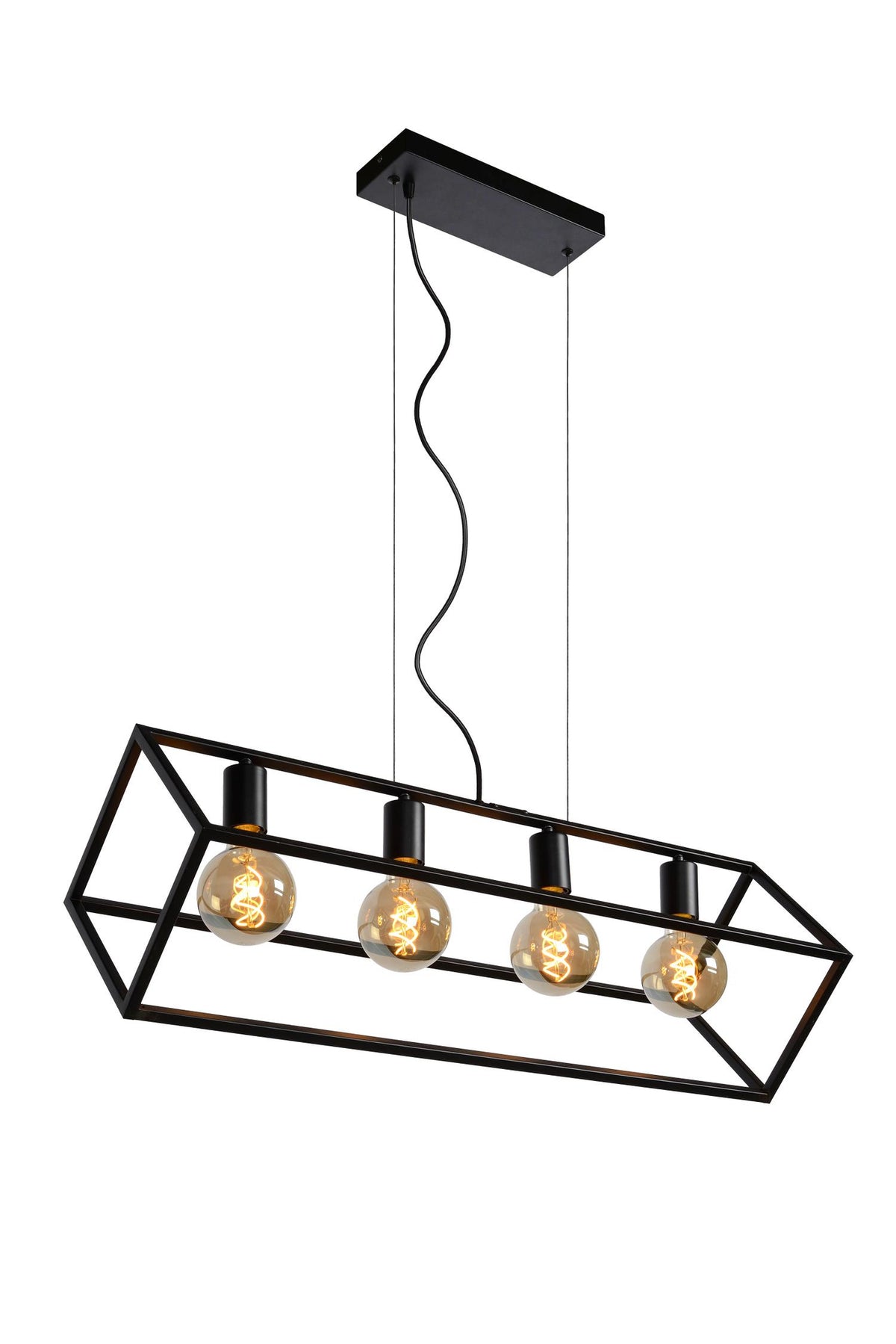 Lucide FABIAN hanglamp 4 × E27, zwart