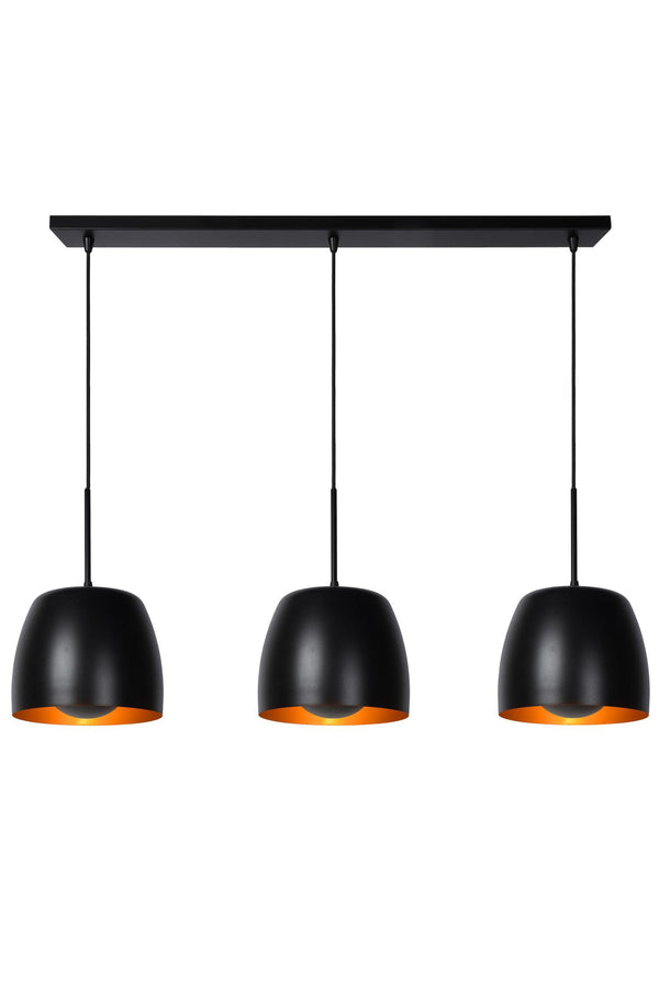 Lucide NOLAN hanglamp 3 × E27, zwart