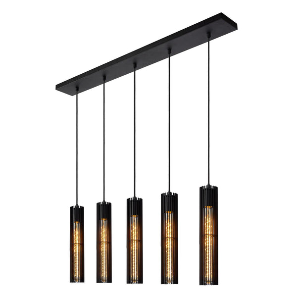 Lucide LIONEL hanglamp 5 × E27, zwart