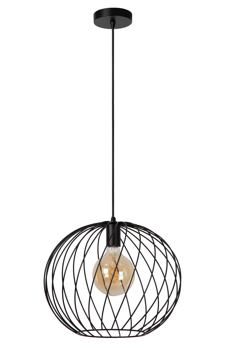 Lucide DANZA hanglamp Ø 40 cm, E27, zwart