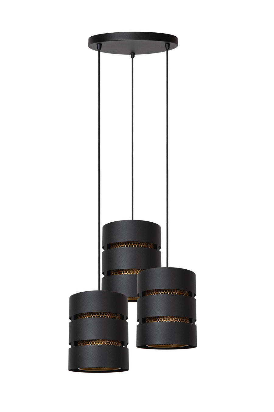 Lucide ROSAS hanglamp Ø 43 cm, 3 × E27, zwart