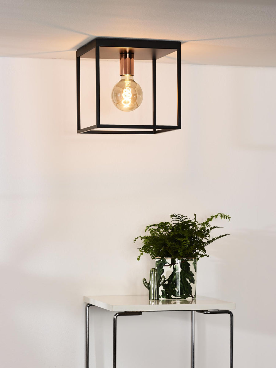 Lucide ARTHUR plafondlamp E27, zwart