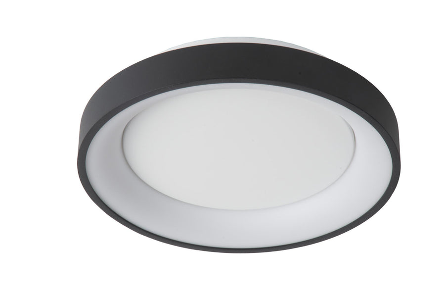 Lucide VIDAL dimbare LED-plafondlamp Ø 28 cm, 20 W, zwart