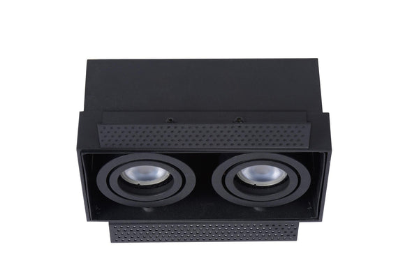 Lucide TRIMLESS inbouwspot 2 × GU10, zwart
