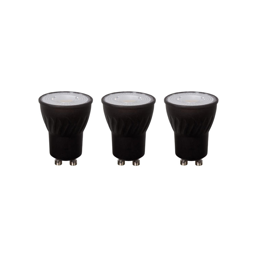 Lucide MR11 * 3 dimbare LED-lamp GU10 Ø 3,5 cm, 3 × 3,8 W, 2700 K, zwart