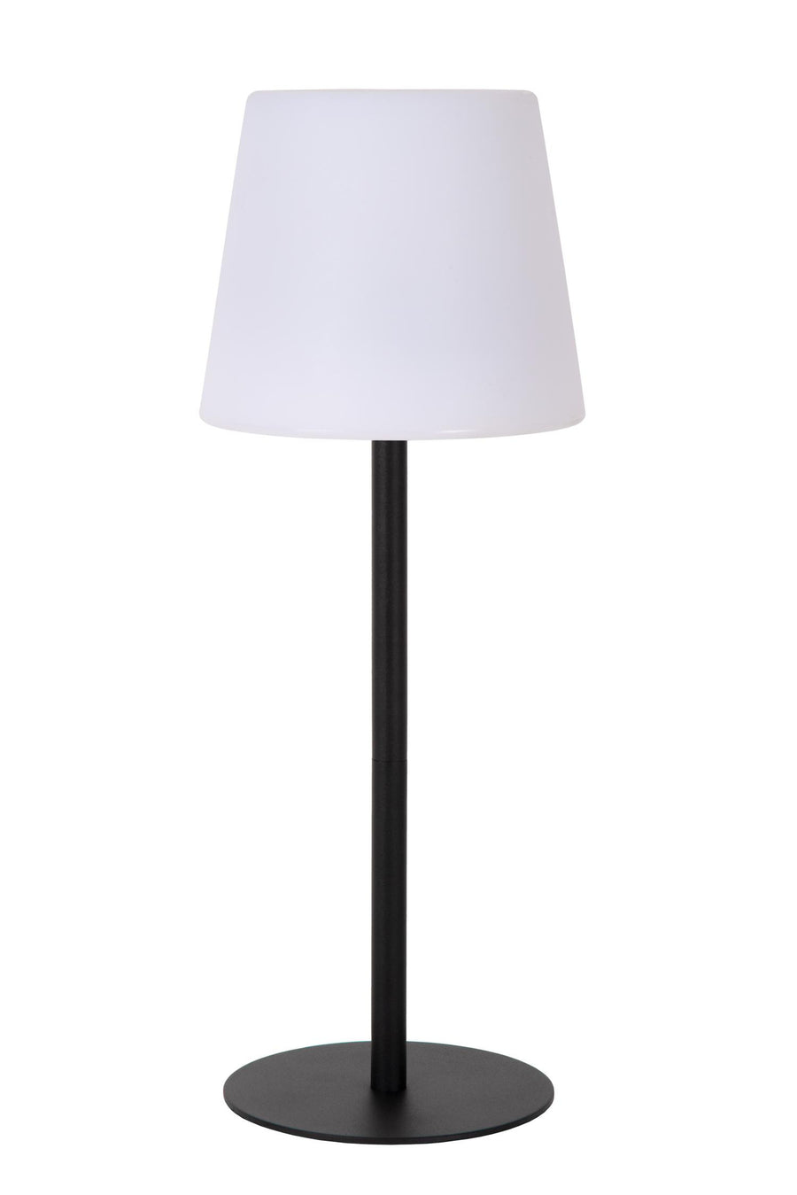 Lucide TYON oplaadbare LED-tafellamp voor binnen en buiten met dimfunctie, 2 W, IP65, zwart
