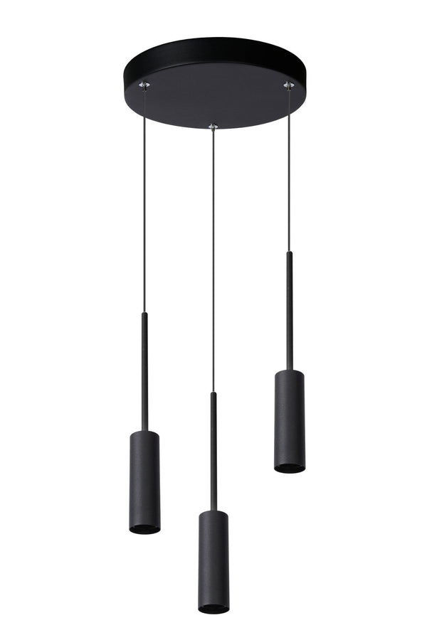 Lucide TUBULE LED-hanglamp Ø 26 cm, 3 × 7 W, zwart