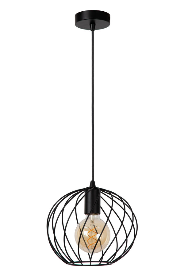 Lucide DANZA hanglamp Ø 25 cm, E27, zwart