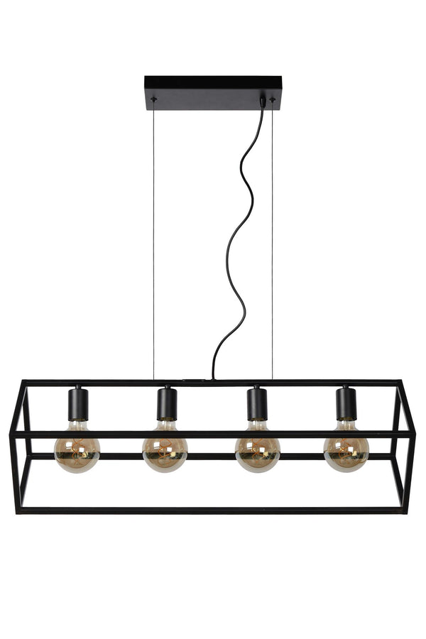 Lucide FABIAN hanglamp 4 × E27, zwart