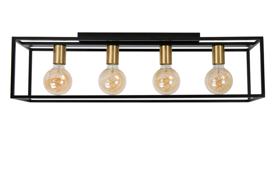 Lucide RUBEN plafondlamp 4 × E27, zwart