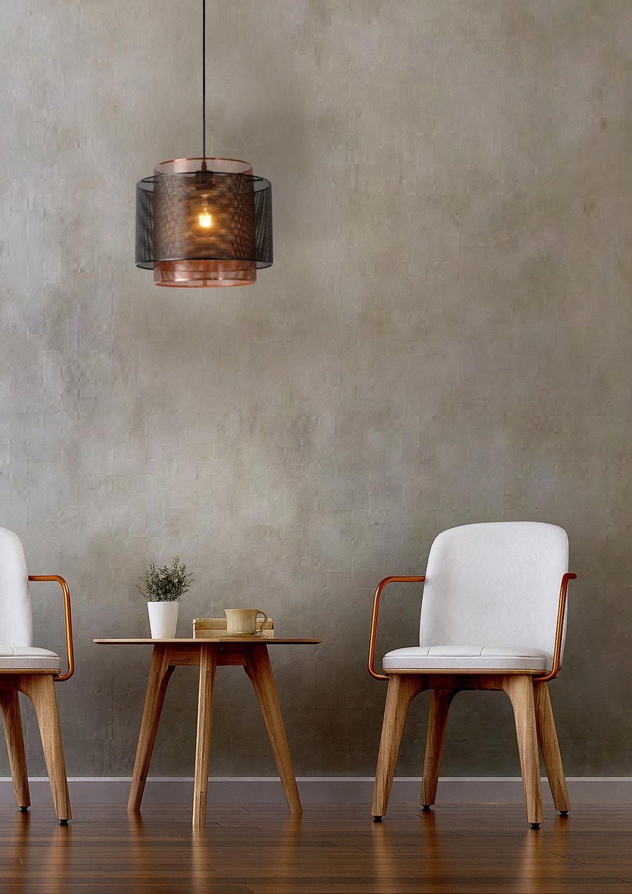 Lucide ORRIN hanglamp Ø 34 cm, E27, zwart