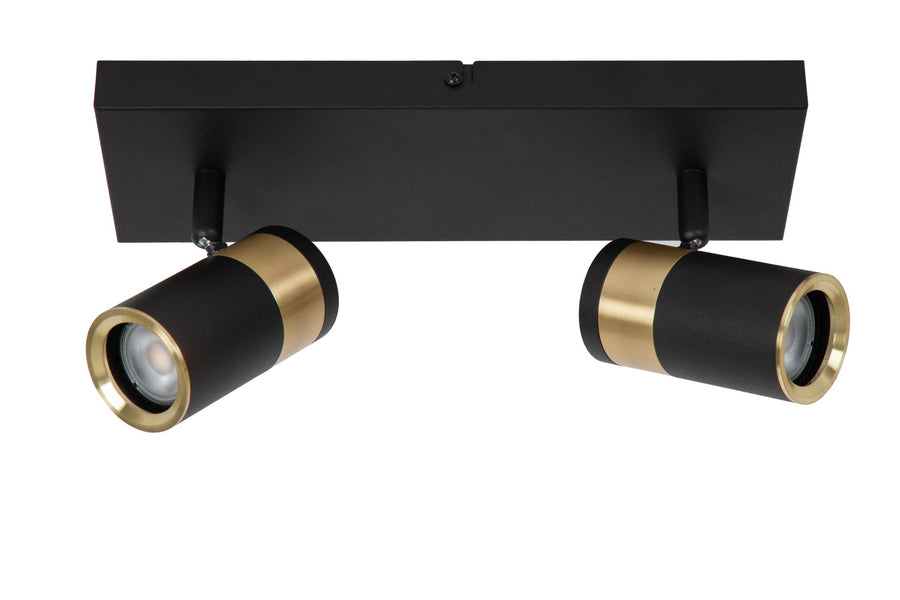 Lucide GORIK plafondspot 2 × GU10, zwart
