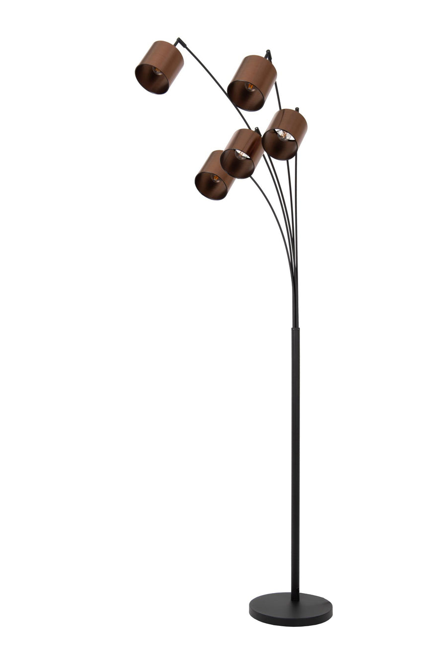Lucide RANKOS vloerlamp 5 × E14, zwart