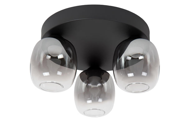 Lucide TAMINO dimbare LED-plafondlamp 3 × 5,6 W, zwart