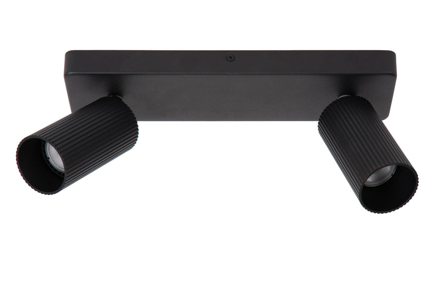 Lucide CLUBS plafondspot 2 × GU10, zwart