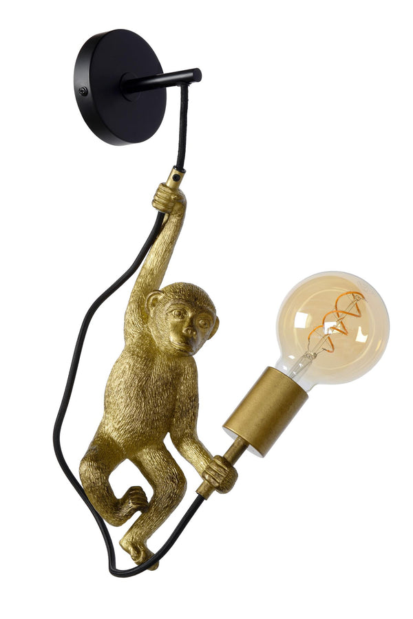 Lucide EXTRAVAGANZA CHIMP wandlamp E27, zwart