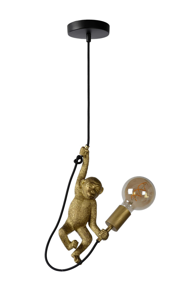 Lucide EXTRAVAGANZA CHIMP hanglamp Ø 17,6 cm, E27, zwart