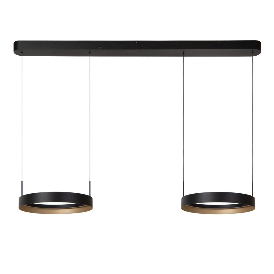 Lucide RADIANT dimbare LED-hanglamp 2 × 38 W, 2200–3000 K, zwart