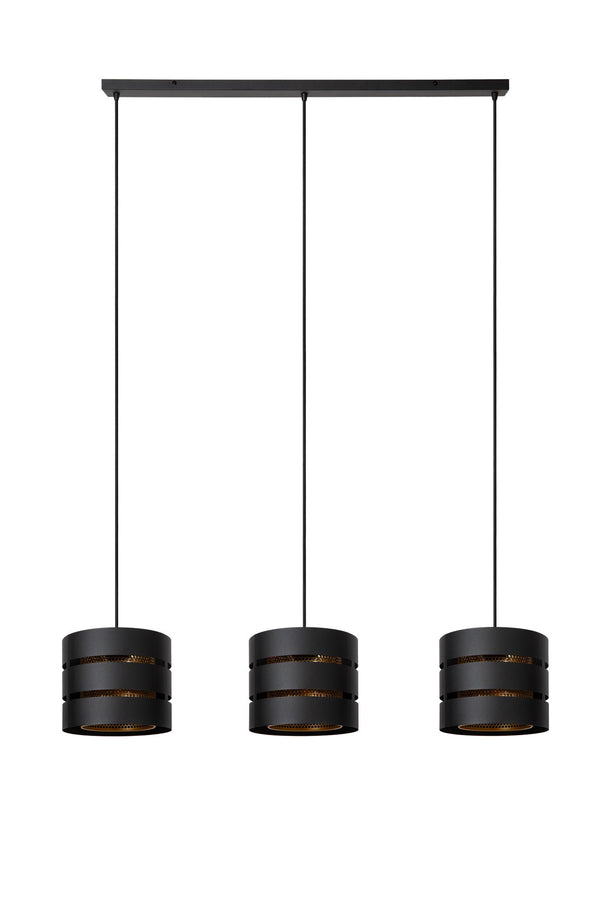 Lucide ROSAS hanglamp 3 × E27, zwart