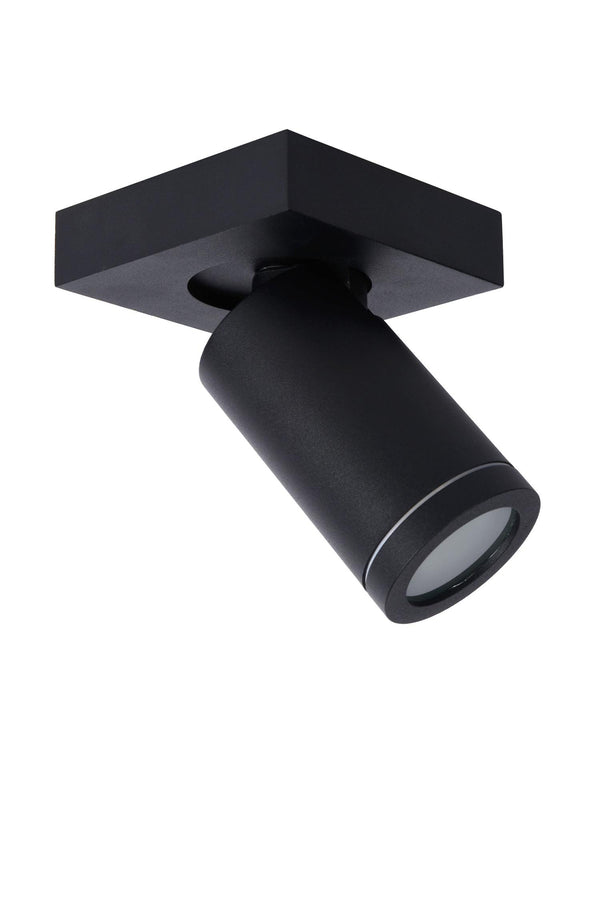 Lucide TAYLOR dimbare LED-plafondspot voor de badkamer GU10, 5 W, IP44, 2200–3000 K, zwart