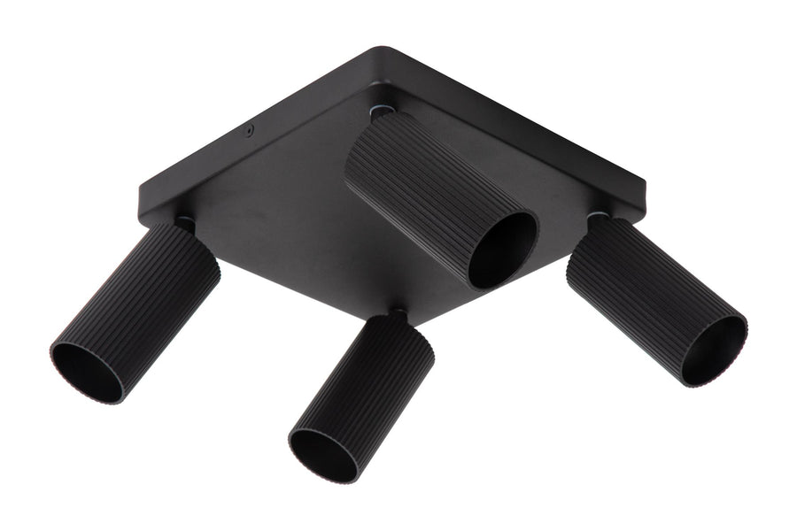 Lucide CLUBS plafondspot 4 × GU10, zwart