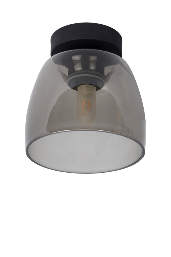 Lucide TYLER plafondlamp voor de badkamer Ø 16,1 cm, G9, IP44, zwart
