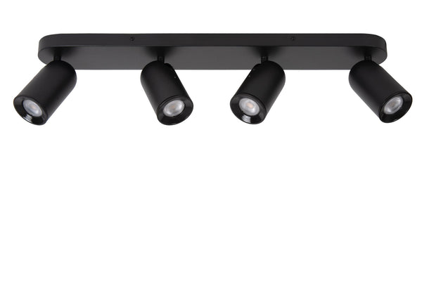 Lucide PUNCH plafondspot 4 × GU10, zwart