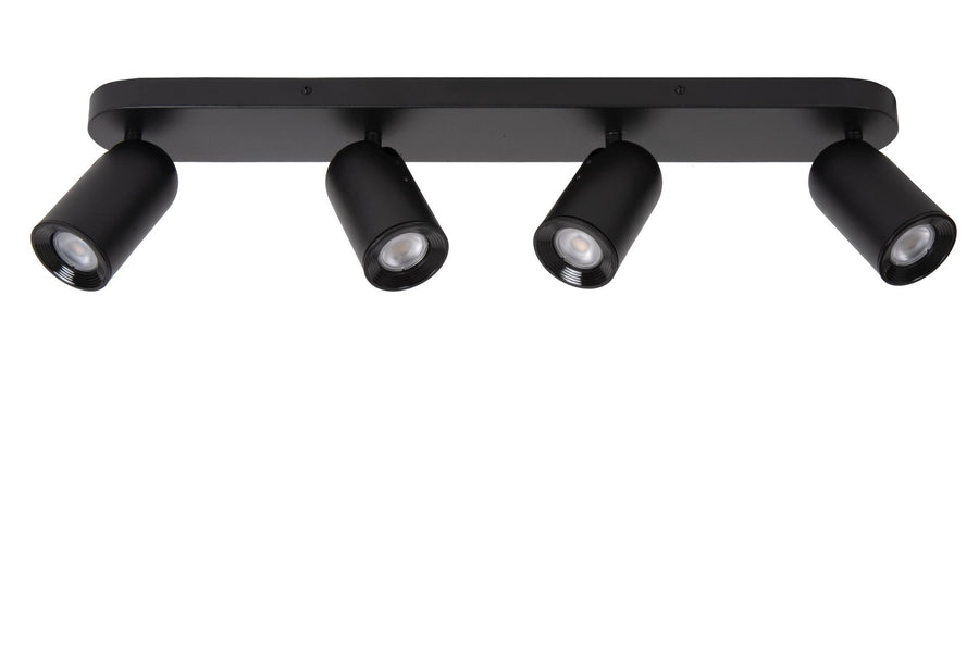 Lucide PUNCH plafondspot 4 × GU10, zwart