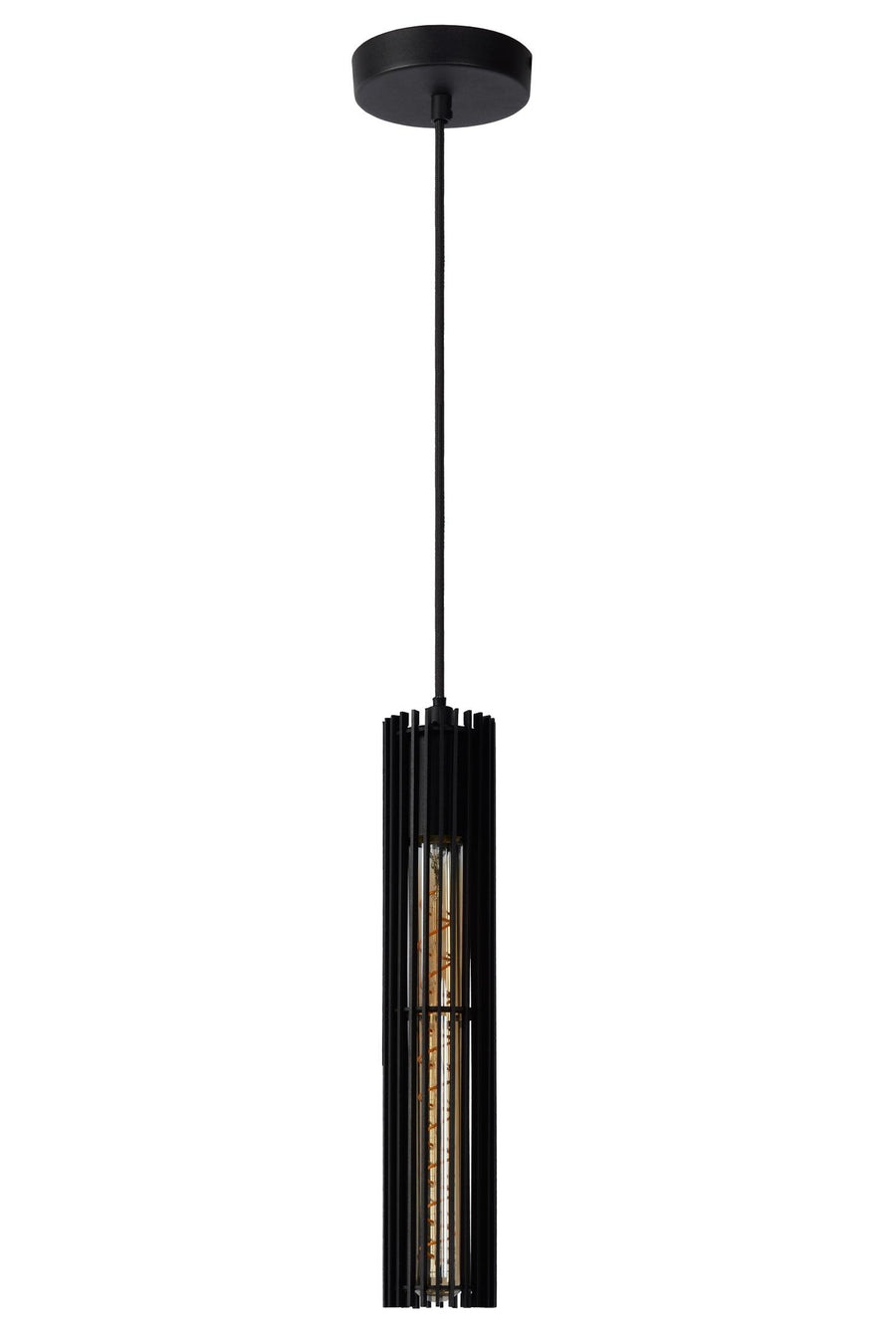 Lucide LIONEL hanglamp Ø 6,5 cm, E27, zwart