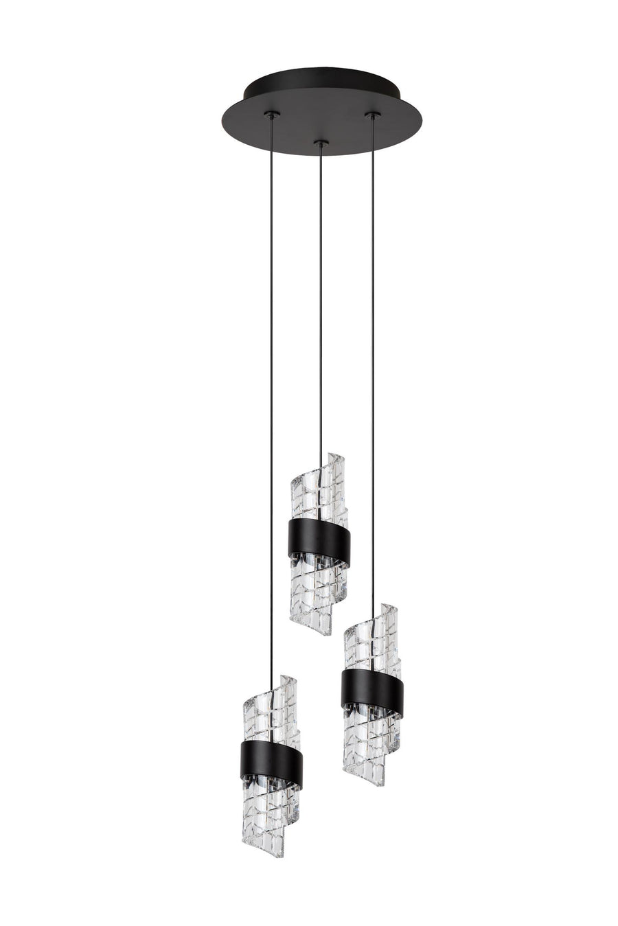 Lucide KLIGANDE dimbare LED-hanglamp Ø 25 cm, 3 × 8 W, zwart