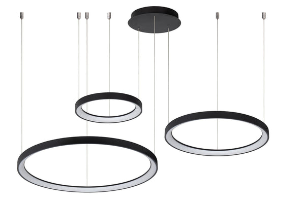 Lucide VIDAL dimbare LED-hanglamp Ø 78 cm, 120 W, zwart
